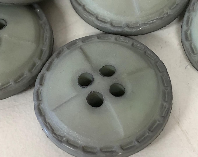 Buttons x 6, Vintage sea green fashion buttons