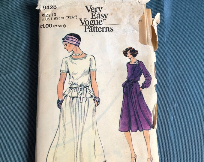 Vogue Pattern - Ladies dress, blouse and skirt - Partially cut