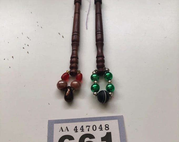 lacemaking bobbins, wooden, vintage