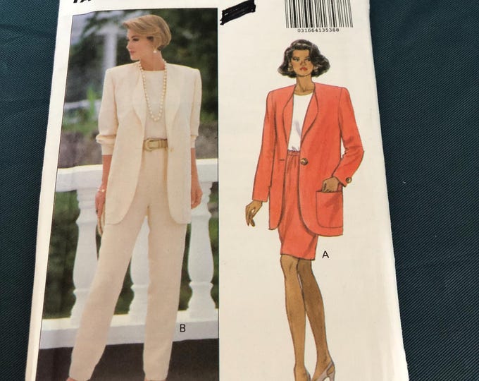 Ladies vintage jacket, top, skirt and pants (trouser) paper Sewing Pattern, Factory Folded, Butterick 6194