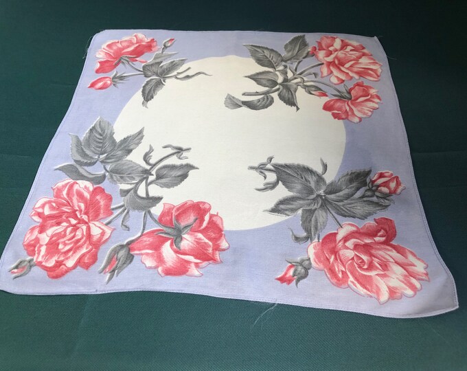 vintage ladies silk handkerchief