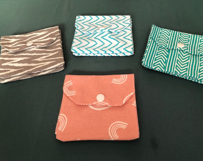 Small personal pouch, ladies sanitary bag, hand made purse