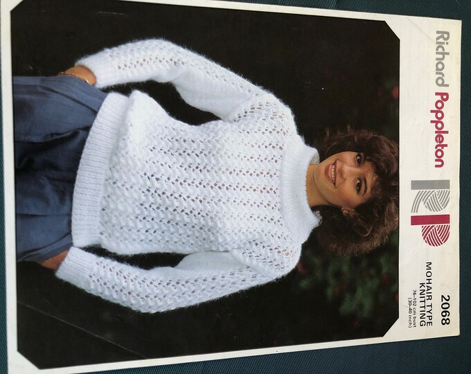 Paper, vintage knitting Pattern, Richard Poppleton Pattern No. 2068
