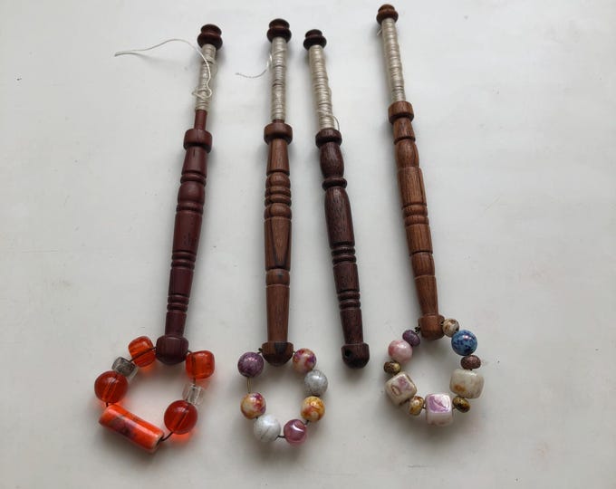 lacemaking bobbins, wooden, vintage