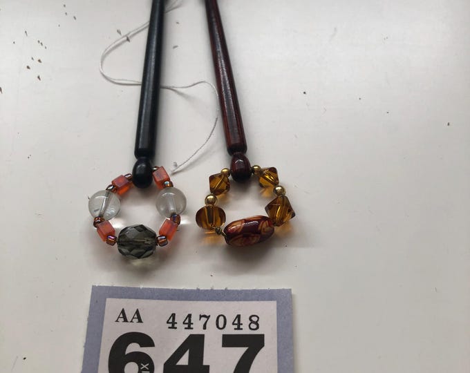 Lacemaking bobbins x 2