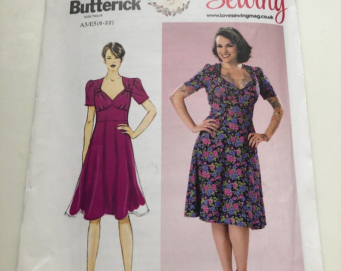Sewing Pattern: Ladies Dress Pattern, Butterick 6380