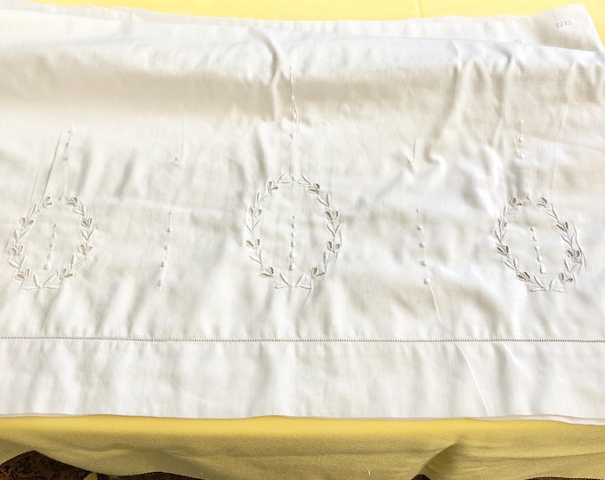 Vintage embroidered panel, fabric