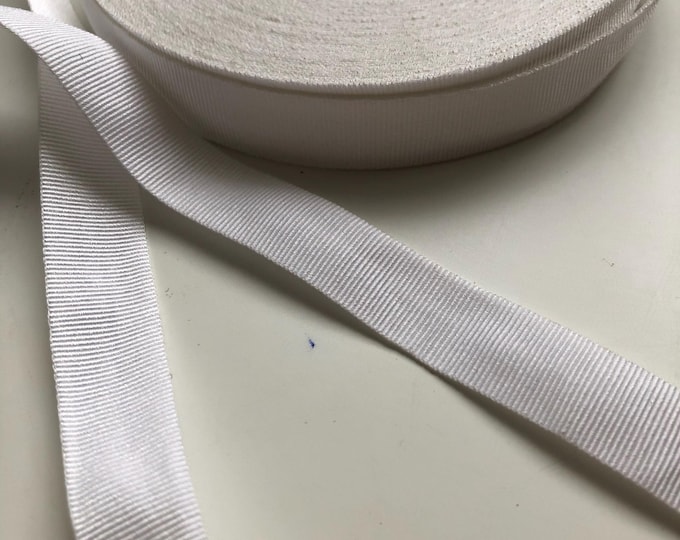 Military grosgrain medal braid, pure white