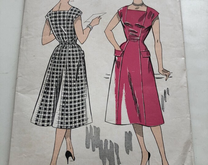 LeRoy, ladies vintage dress sewing pattern, Factory Folded, LeRoy 2264
