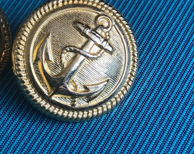Buttons, Vintage gold coloured anchor buttons