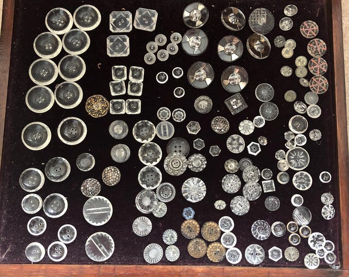 Vintage glass buttons x 145