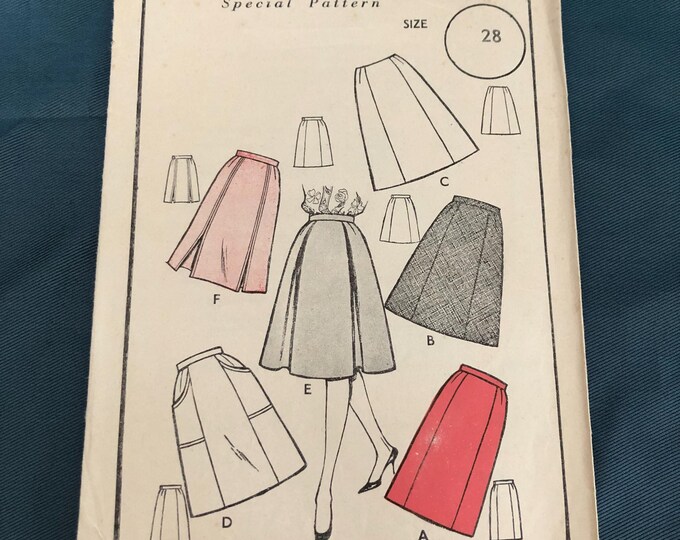 women's  vintage skirts paper Sewing Pattern, Factory Folded, Women's Realm L102