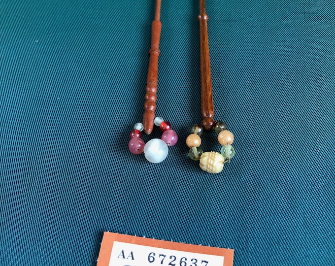Wooden lacemaking bobbins