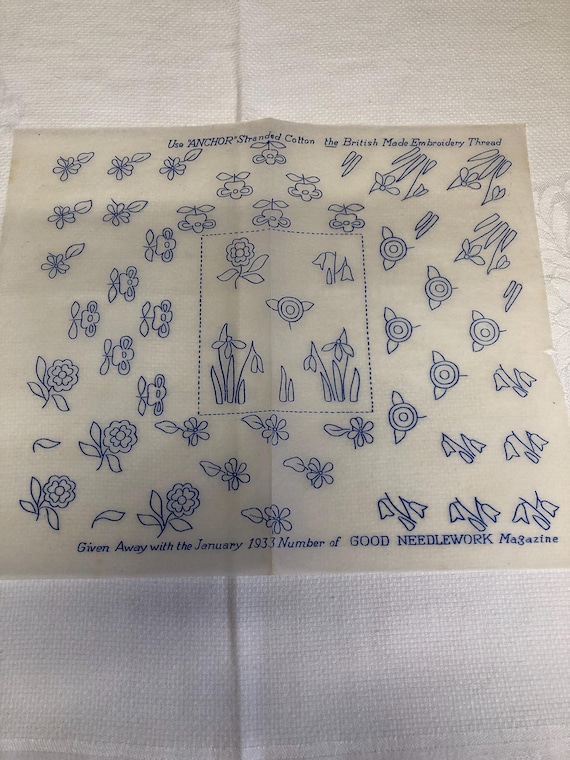 ヴィンテージ刺繍転写、1930年代 - Etsy 日本