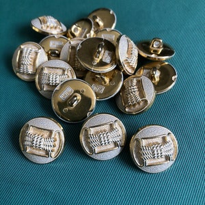 Buttons, Vintage gold and silver coloured buttons