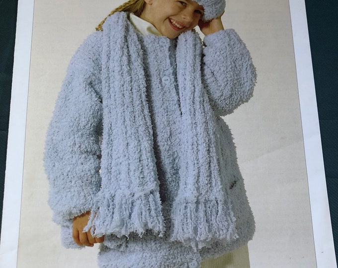 Paper vintage knitting Pattern Sirdar snowflake 4084