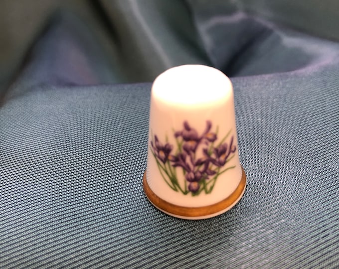 Vintage Thimble - Iris Flower of the Year - Spode