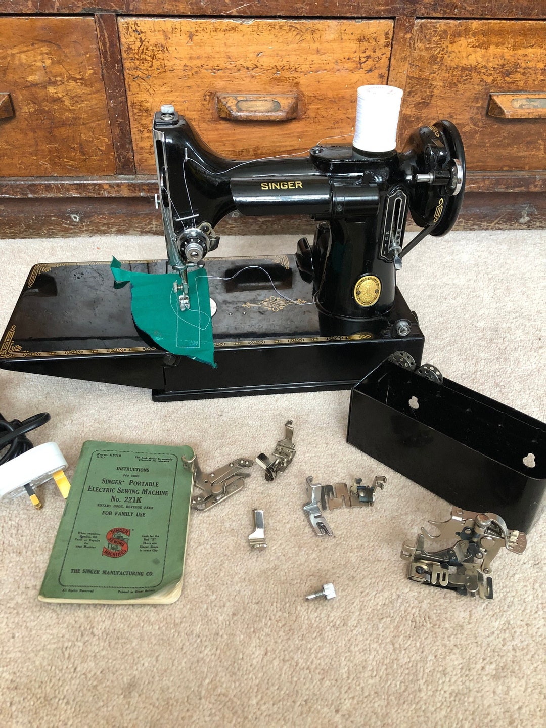 Featherweight, Singer Sewing Machine, 221K Etsy