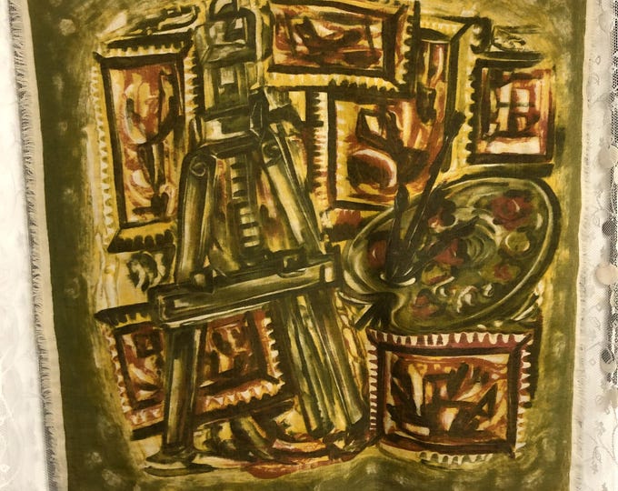 Vintage wool head scarf