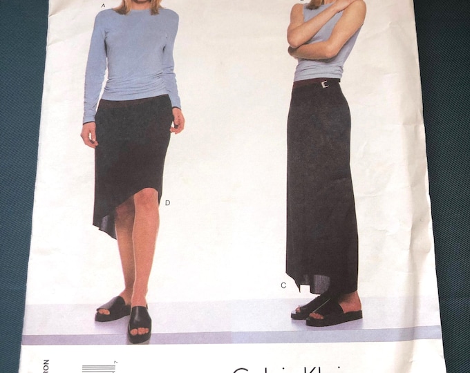 Calvin Klein Vogue Sewing Pattern: Ladies Top and Skirt, Size 6-8-10