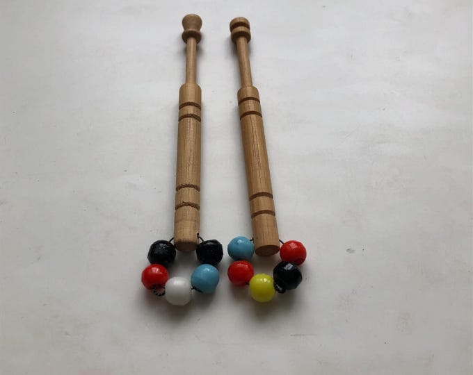 lacemaking bobbins, wooden, vintage