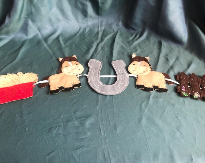 Felt Horse banner, Childs bedroom, Stables