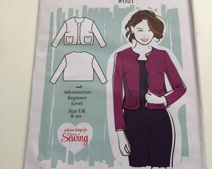 The Notch Collar Jacket pattern, UNCUT, Factory Folded Simply Sew No. 21