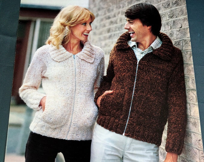 Paper vintage knitting Pattern King Cole, Ripplespun