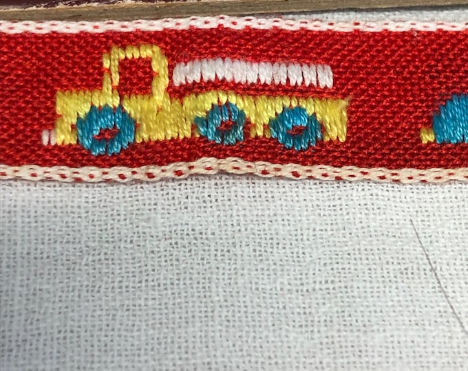 Vintage red ribbon, embellishment, notions
