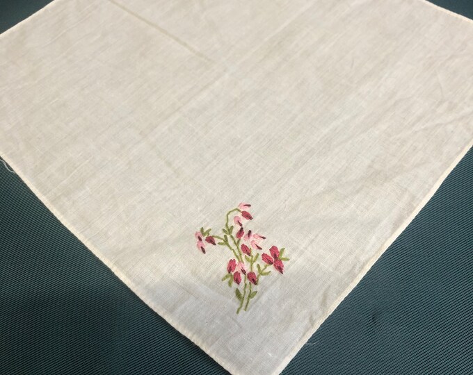 vintage ladies handkerchief, hankie