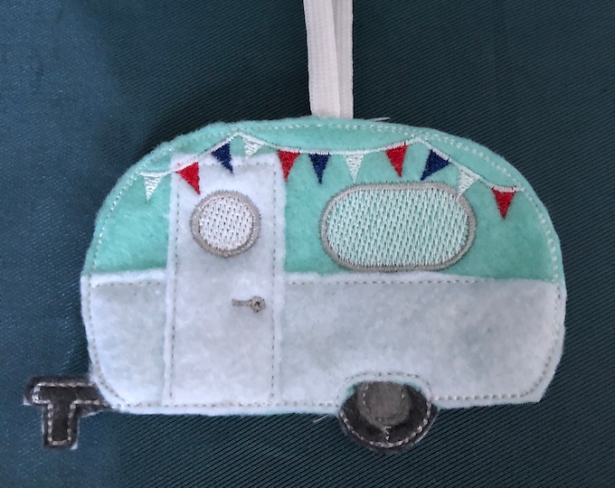Caravan, door hanger, felt hanging decoration, Christmas decoration, bag charm