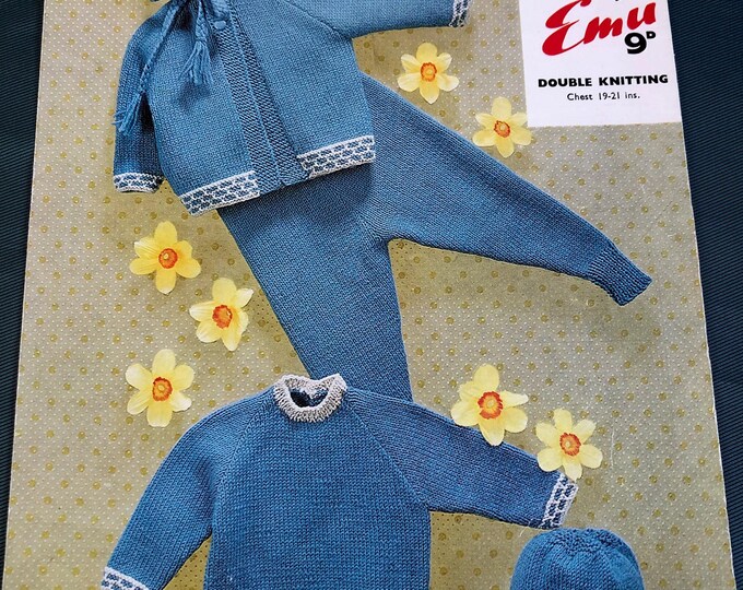 Paper, vintage knitting Pattern, Emu, Childs knitted clothing, pattern No. 8102