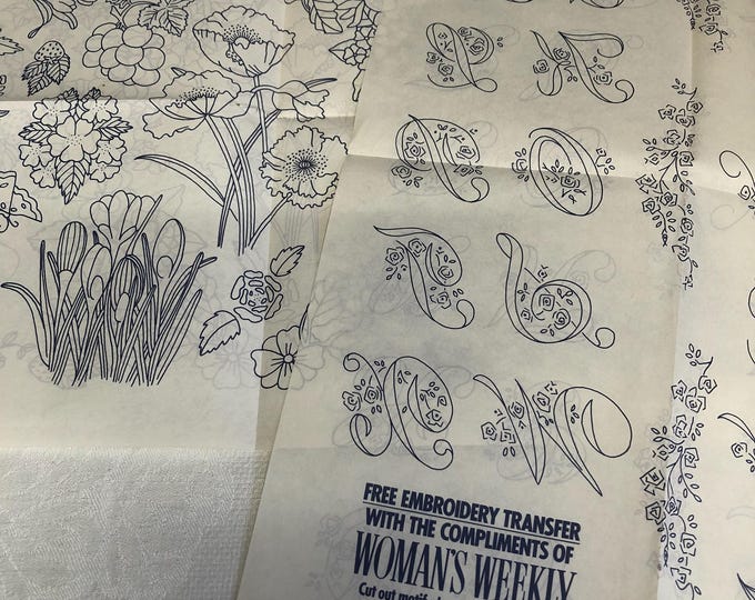 Vintage Embroidery Transfer