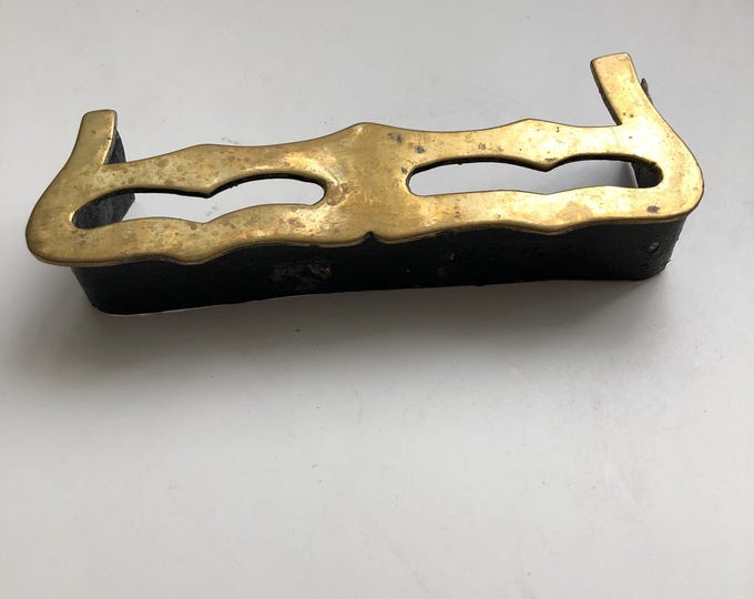 miniature brass antique fire place fender, salesman sample