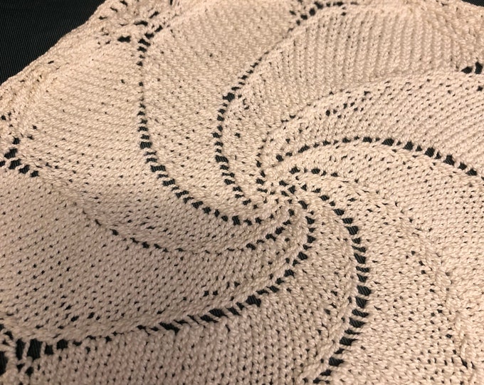 Pair of crocheted doilies,