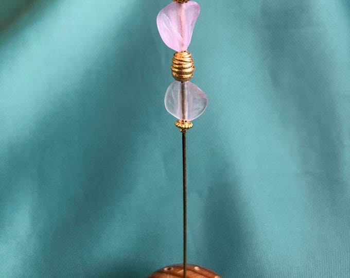 Vintage hat pin, lacemaking dividers