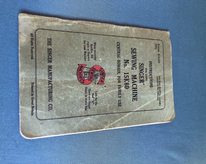 Singer sewing machine 15K80 Manual