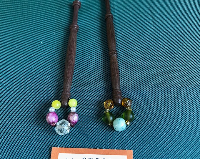 Wooden lacemaking bobbins
