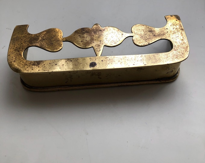 miniature brass antique fire place fender, salesman sample
