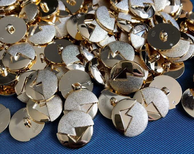 Buttons, Vintage gold coloured fashion buttons