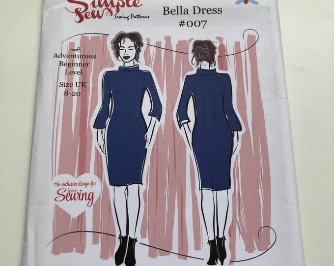 The Bella dress pattern, UNCUT, Factory Folded Simply Sew No. 7