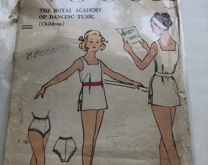 Vogue, children's ballet tunic Sewing Pattern, Factory Folded, Vogue 10032
