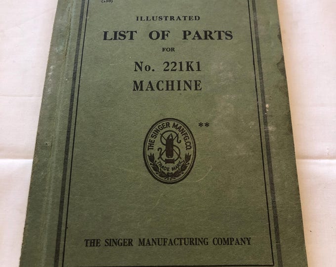 Illustrated list of parts for 221K1 machine