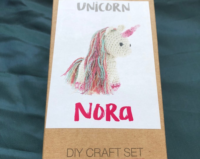 Crochet Kit Unicorn, Hoooked DIY Craft Set, Nora, Amigurumi