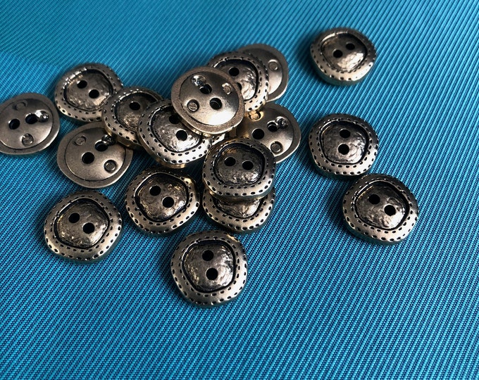 Buttons, Vintage old gold coloured buttons