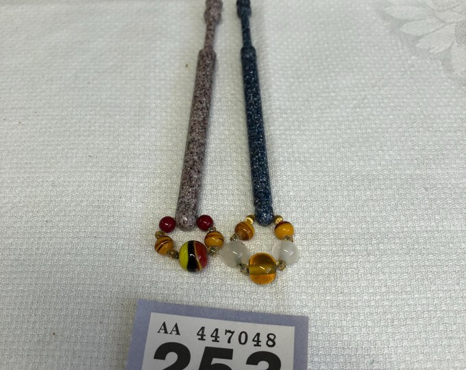 Vintage Lacemaking Bobbins with Spangles