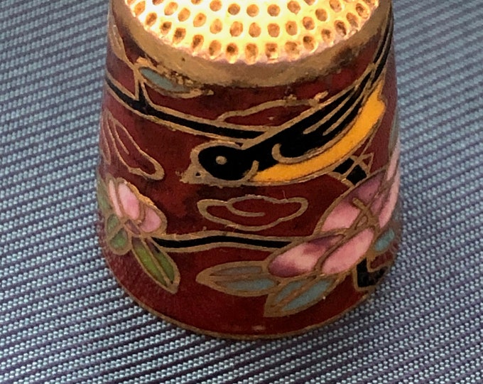 Vintage Cloisonné Thimble