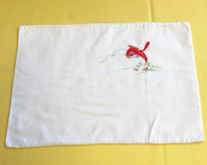 Vintage cotton child's pillow case