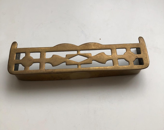 miniature brass antique fire place fender, salesman sample