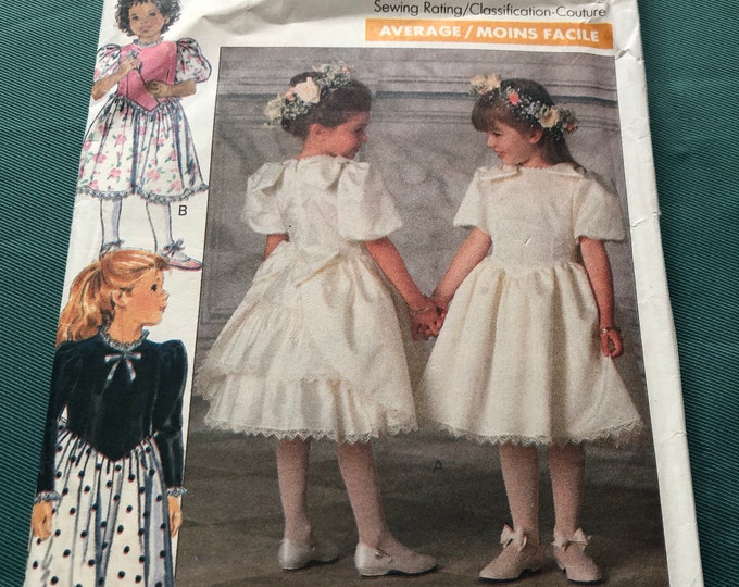 Bridesmaid, flower girl paper pattern, factory folded, Butterick 4408